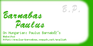 barnabas paulus business card